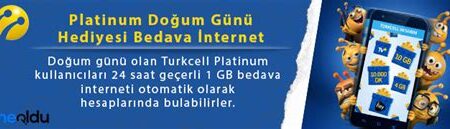 Turkcell Platinum Müşterilerine Bedava İnternet